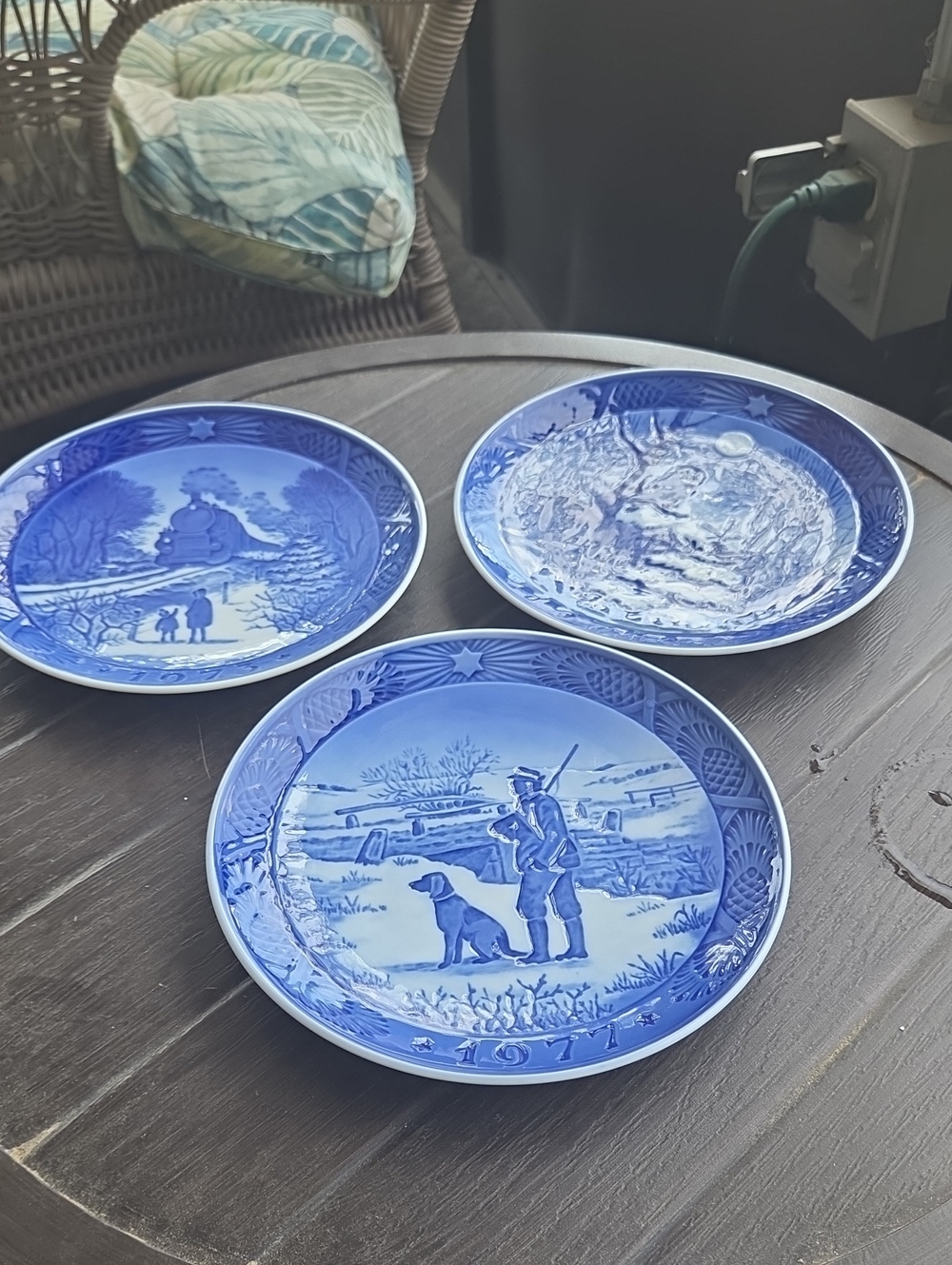 Royal Copenhagen Collector Plates. 1973,1974,1977.